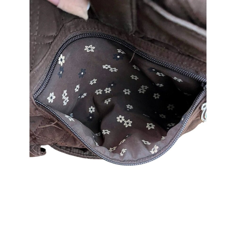 Vera Bradley Brown Quilted Microfiber Tote Shoulder Bag/Hand Bag & Wallett - Picture 7 of 16